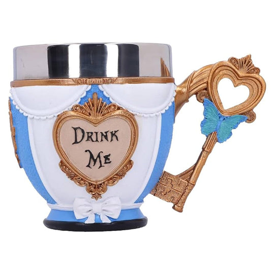 NEMESIS NOW - Pinkys Up: Alice, Rabbit, Hatter & Queen of Hearts (Set de 4 tazas decorativas)