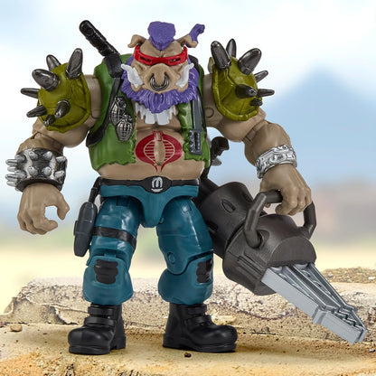 TMNT X GI JOE - Figura de 5 pulgadas - Bebop x Ripper