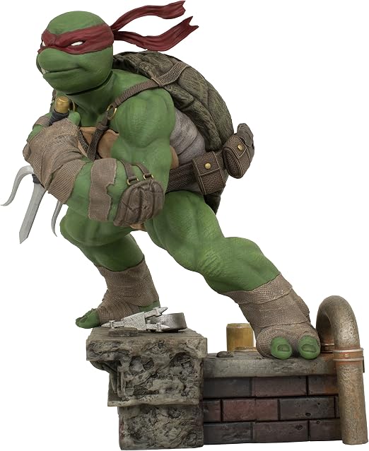 TMNT DLX Gallery - Raphael PVC Statue Diorama - 12"