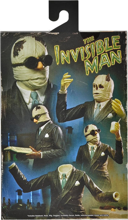 NECA - Universal Monsters - Figura a escala de 7 pulgadas Ultimate - Invisible Man Figure “Kemp House” (Color)