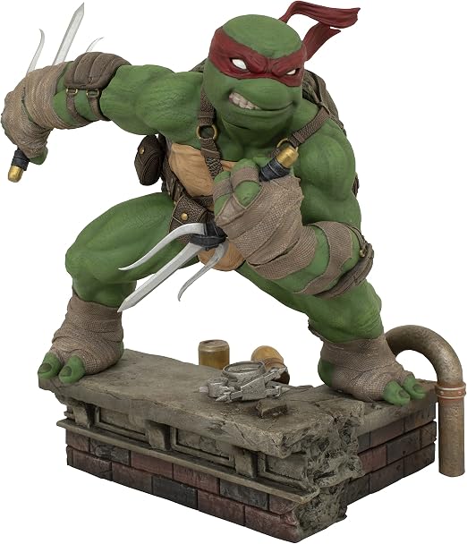 TMNT DLX Gallery - Raphael PVC Statue Diorama - 12"