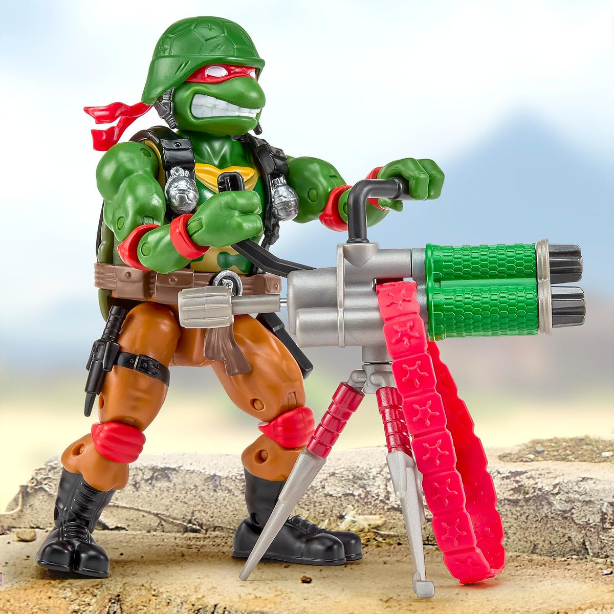 TMNT X GI JOE - Figura de 5 pulgadas - Raphael x Roadblock
