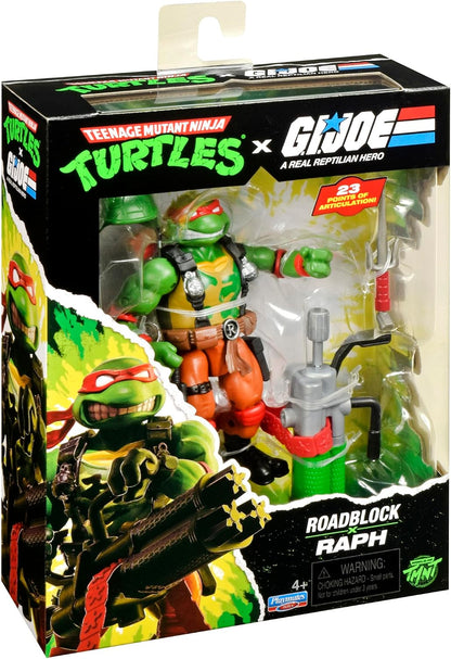 TMNT X GI JOE - Figura de 5 pulgadas - Raphael x Roadblock