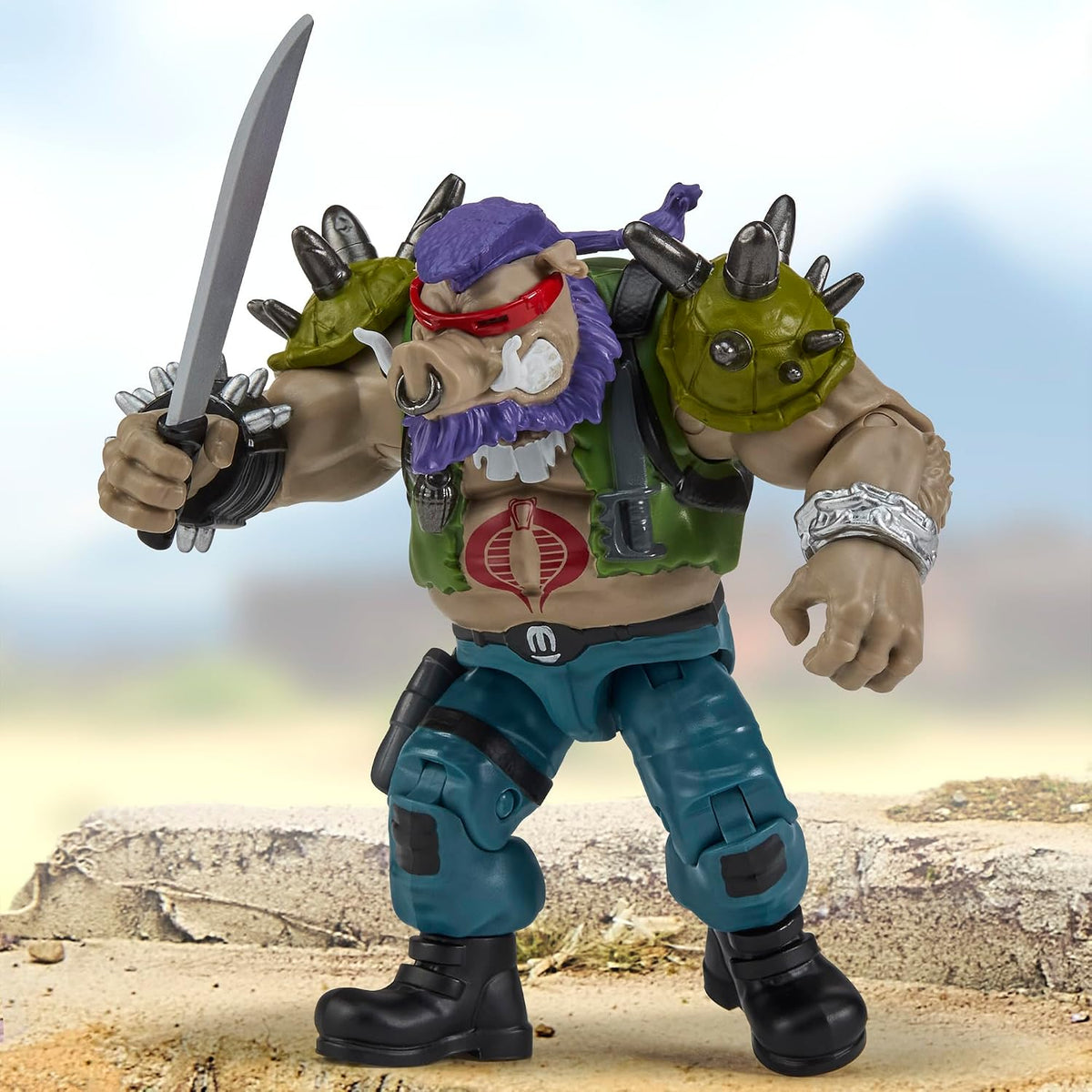 TMNT X GI JOE - Figura de 5 pulgadas - Bebop x Ripper