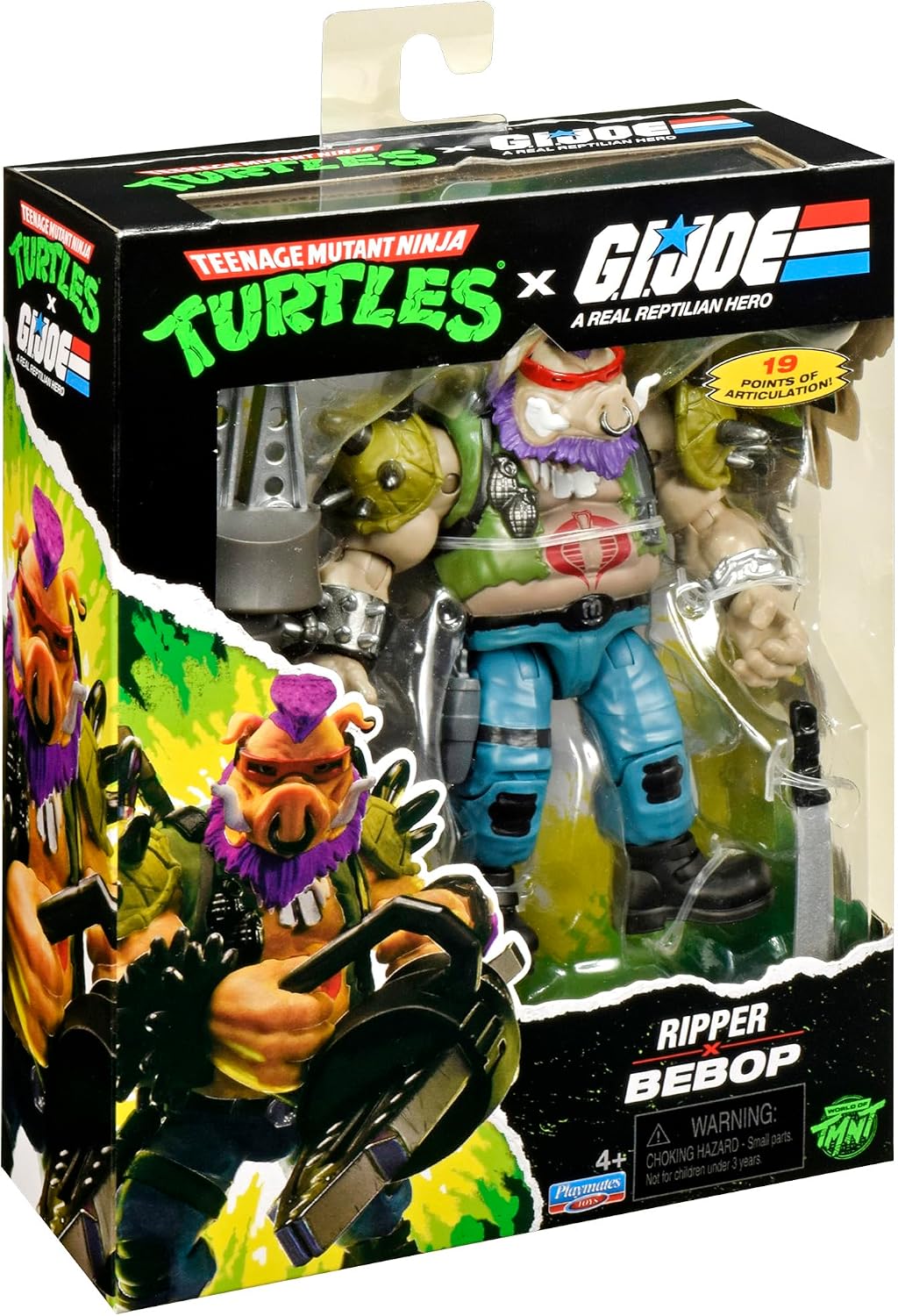 TMNT X GI JOE - Figura de 5 pulgadas - Bebop x Ripper