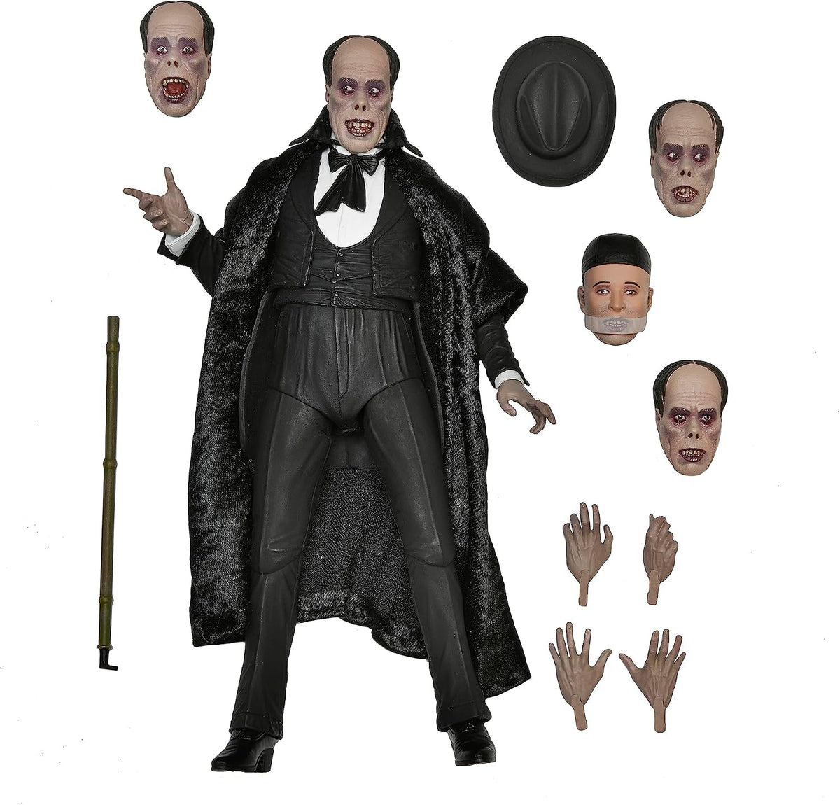 Phantom of the Opera (1925) - Figura a escala de 7 pulgadas Ultimate - Phantom of the Opera Masque of the red death (black and white) - NECA
