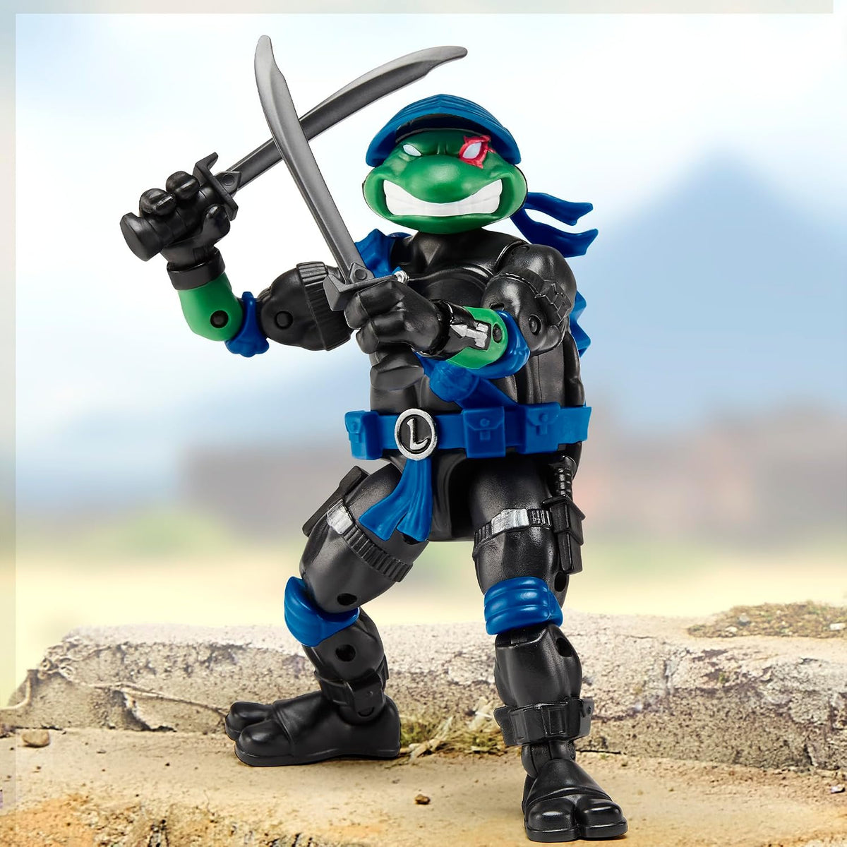 TMNT X GI JOE - Figura de 5 pulgadas - Leo x Snake Eyes