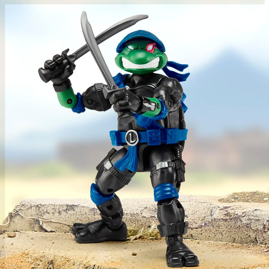TMNT X GI JOE - Figura de 5 pulgadas - Leo x Snake Eyes