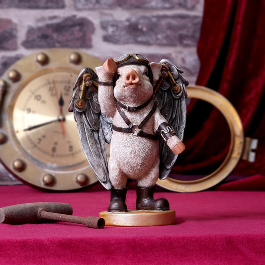 NEMESIS NOW - Steampunk Porky Pilot - Adorno de 23 cm