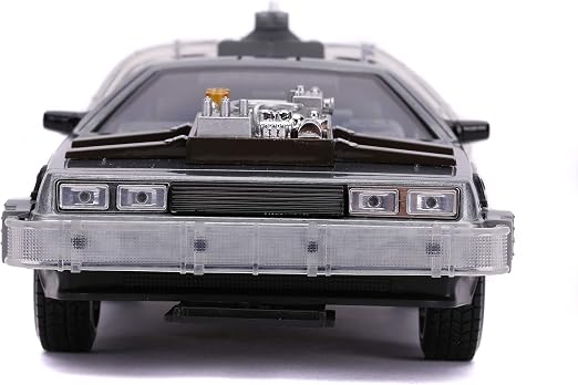 Back To The Future Parte 3 - Vehiculo a escala de 1:24 Die-cast Hollywood Rides - Time Machine (DeLorean)