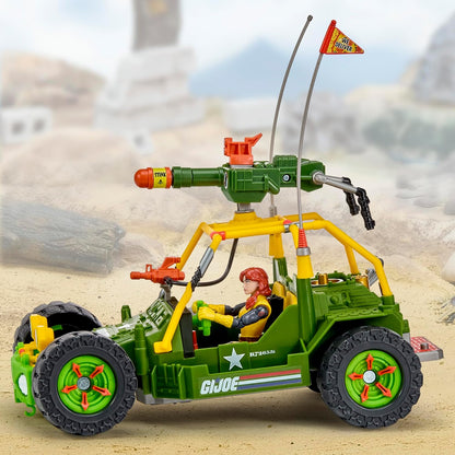 TMNT X GI JOE - Vehiculo a escala de 5 pulgadas con figura - AWE Shell-Striker with Scarlet x April Oneill figure