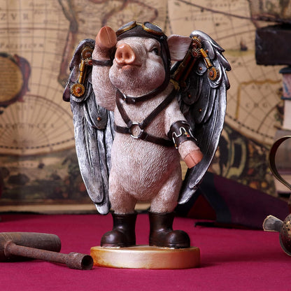 NEMESIS NOW - Steampunk Porky Pilot - Adorno de 23 cm