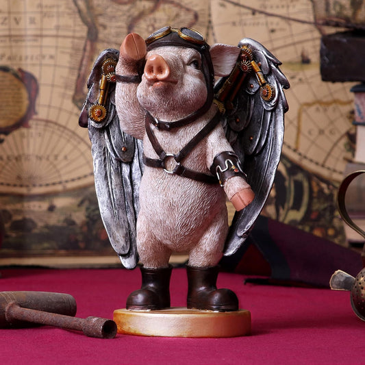 NEMESIS NOW - Steampunk Porky Pilot - Adorno de 23 cm