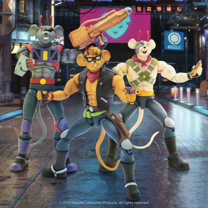 NACELLE - Biker Mice from Mars: Throttle + Vinnie + Modo (Figuras de 7" - Set de 3)