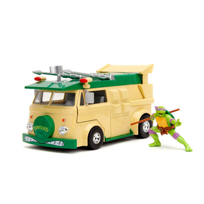 JADA TOYS - TMNT: Donatello & Party Wagon - Die-cast Hollywood Rides (Vehículo a escala 1:24)