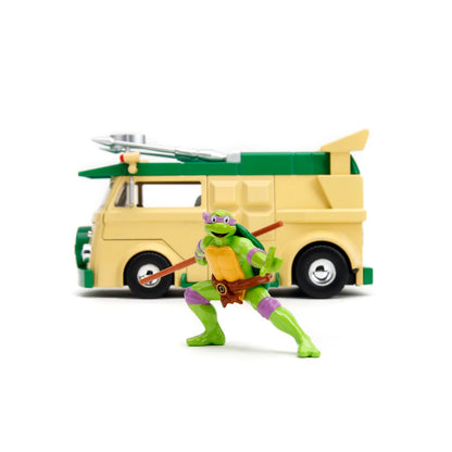 JADA TOYS - TMNT: Donatello & Party Wagon - Die-cast Hollywood Rides (Vehículo a escala 1:24)