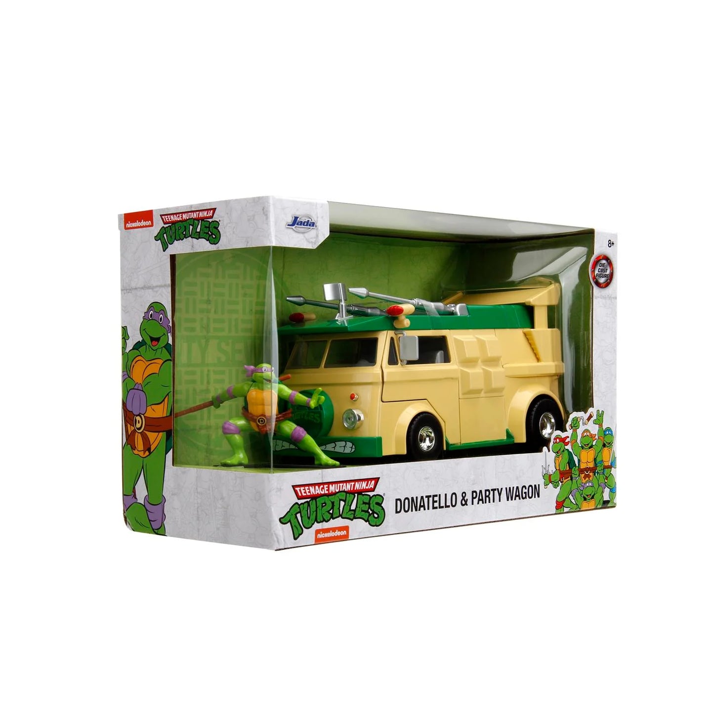 JADA TOYS - TMNT: Donatello & Party Wagon - Die-cast Hollywood Rides (Vehículo a escala 1:24)