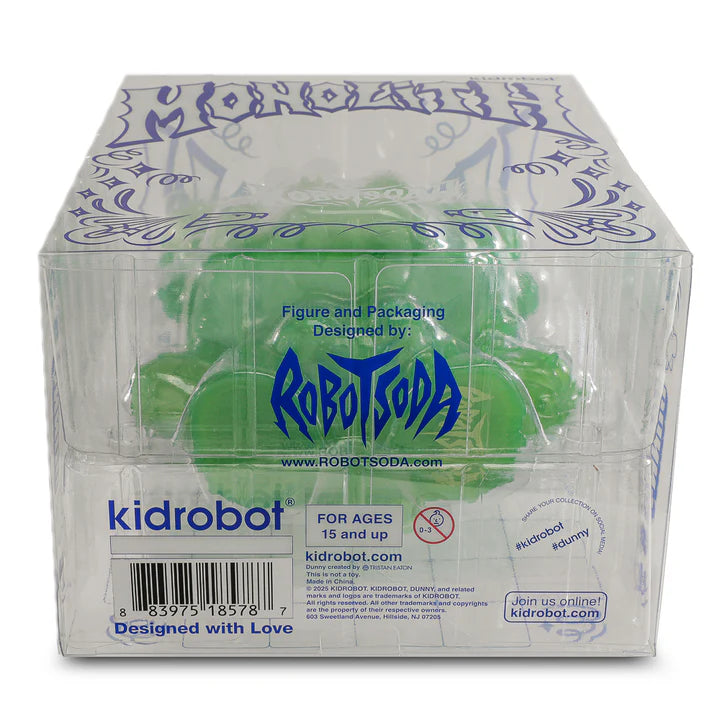 KIDROBOT - Monolith Dunny Sculpted Vinyl Art Toy - Robot Soda: Jade (Edición Limitada de 300 piezas)