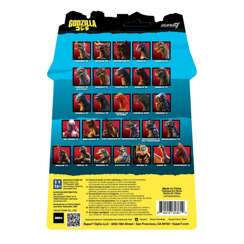 SUPER 7 - TOHO - Godzilla ReAction - Godzilla Blazing 1989 (Figura de 3.75")