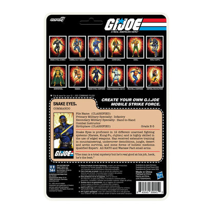 SUPER 7 Reaction+ O Ring - G.I. Joe Cartoon: Snake Eyes (Figura de 4")