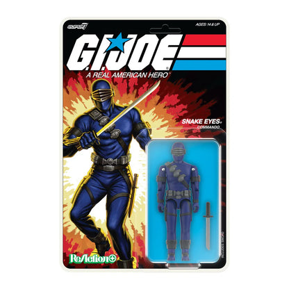 SUPER 7 Reaction+ O Ring - G.I. Joe Cartoon: Snake Eyes (Figura de 4")