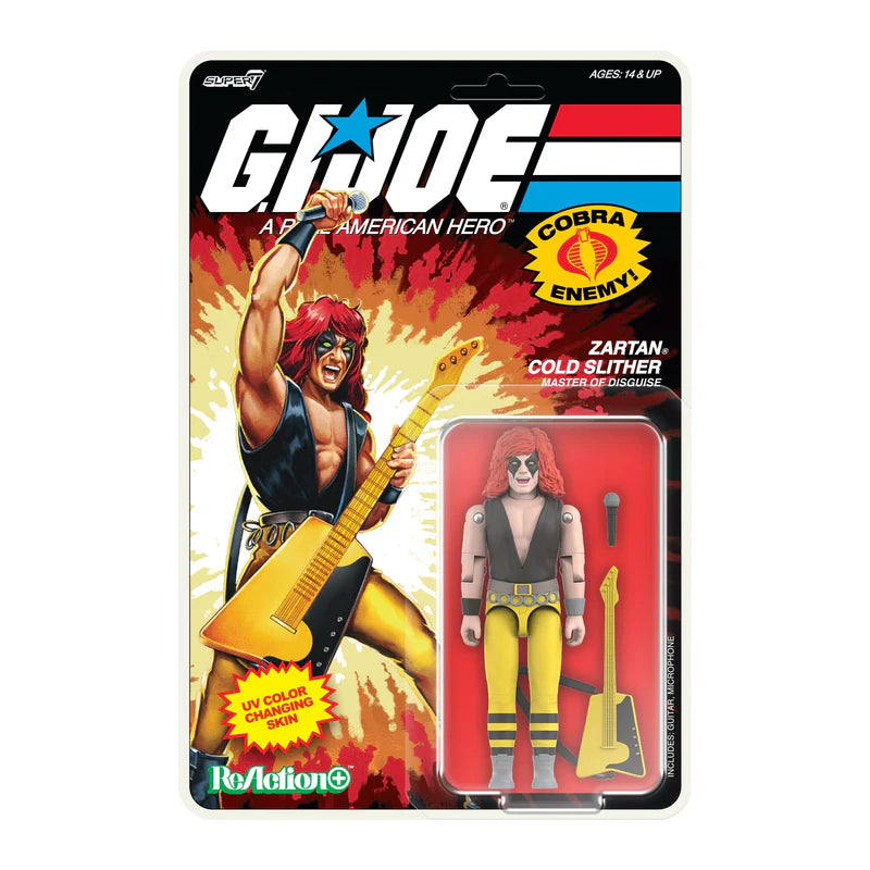 SUPER 7 Reaction+ O Ring - G.I. Joe Cartoon: Zartan Cold Slither (Figura de 4")