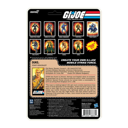 SUPER 7 Reaction+ O Ring - G.I. Joe Cartoon: Duke (Figura de 4")
