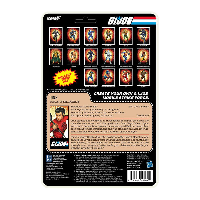 SUPER 7 Reaction+ O Ring - G.I. Joe Movie: Jinx (Figura de 4")