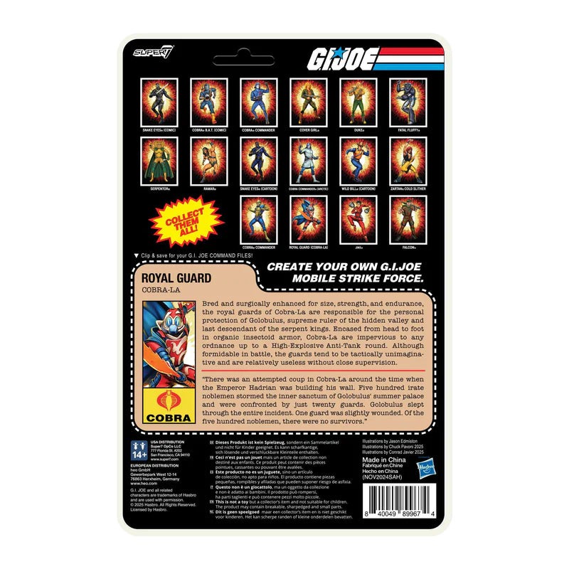 SUPER 7 Reaction+ O Ring - G.I. Joe Movie: Royal Guard (Figura de 4")