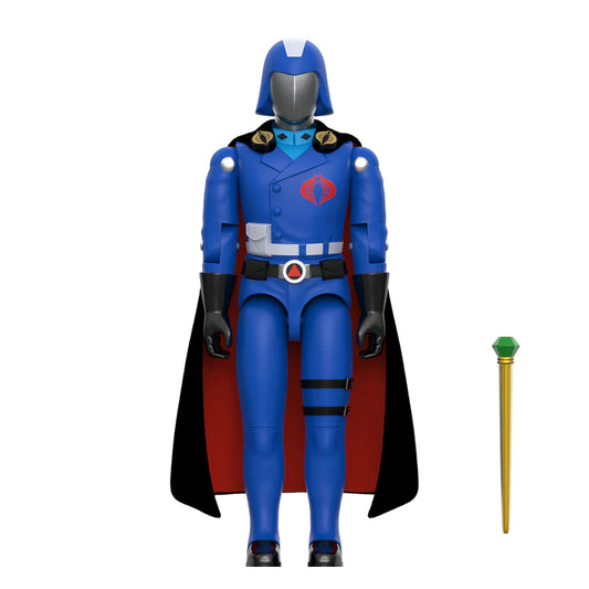 SUPER 7 Reaction+ O Ring - G.I. Joe Cartoon: Cobra Commander (Movie, Black Cape) (Figura de 4")