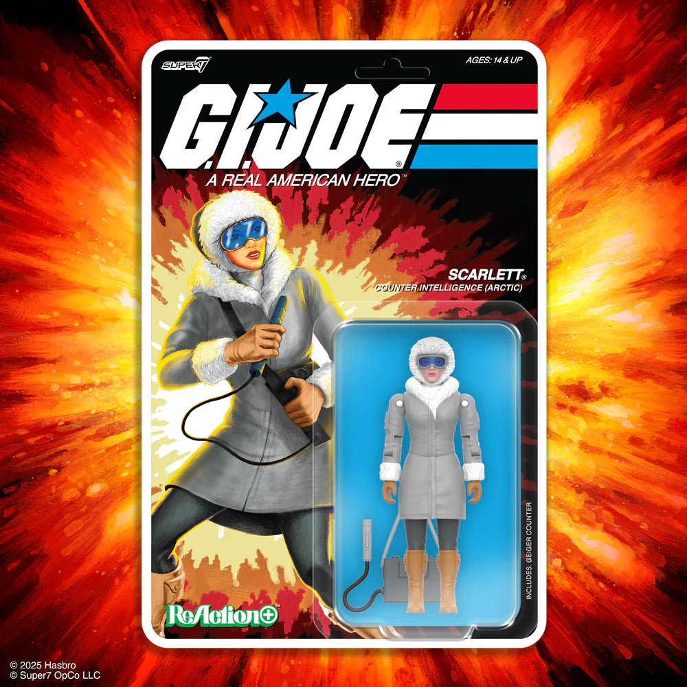 SUPER 7 Reaction+ O Ring - G.I. Joe Cartoon: Arctic Scarlett (Figura de 4")