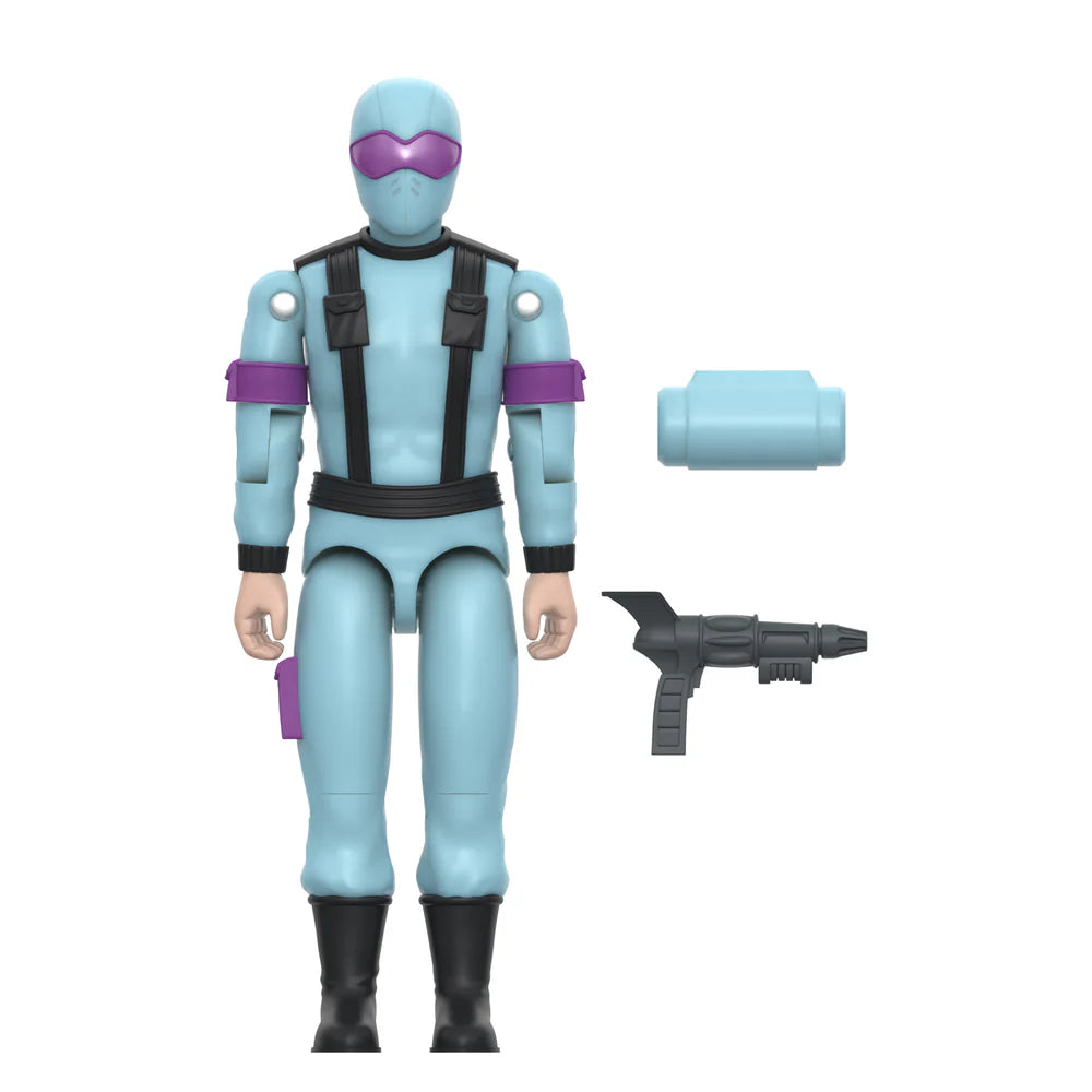 SUPER 7 Reaction+ O Ring - G.I. Joe Cartoon: Snake Eyes (Red Glow, Crystal Poison) (Figura de 4")