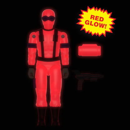 SUPER 7 Reaction+ O Ring - G.I. Joe Cartoon: Snake Eyes (Red Glow, Crystal Poison) (Figura de 4")