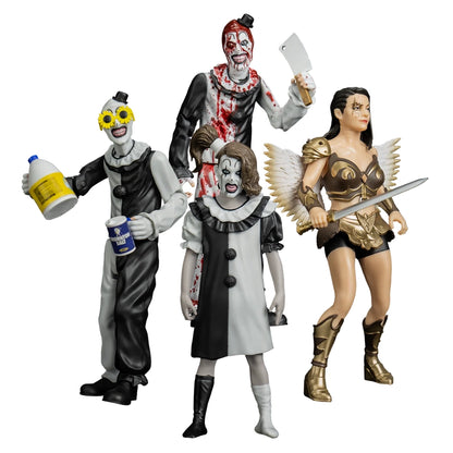 TRICK OR TREAT - Terrifier - Serie x 5: Eye Popping Art, Custome Shop Art, Pale Girl, Angel Warrior Sienna Shaw (Figuras de 5")