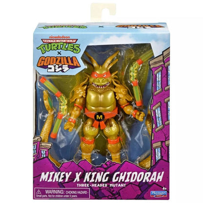 TMNT X Godzilla - Figura de 5 pulgadas - Mikey x King Ghidorah