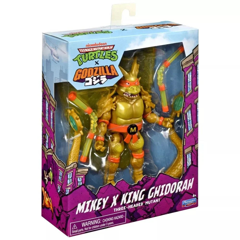 TMNT X Godzilla - Figura de 5 pulgadas - Mikey x King Ghidorah