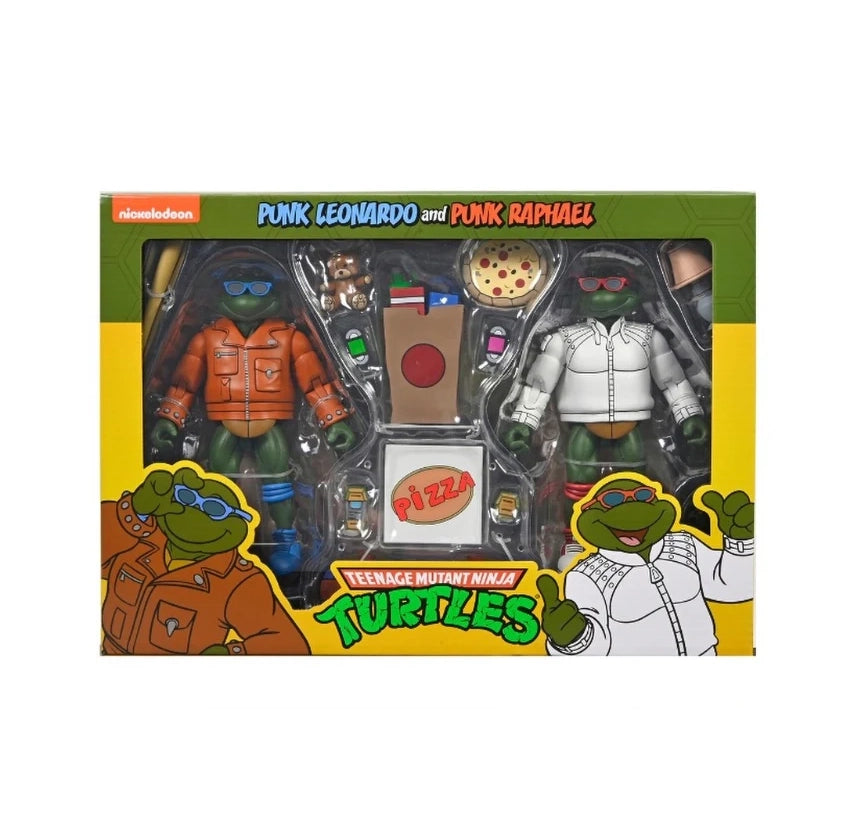NECA - TMNT (Cartoon) - Punk Leonardo y Punk Raphael 2 pack (Figura de 7")