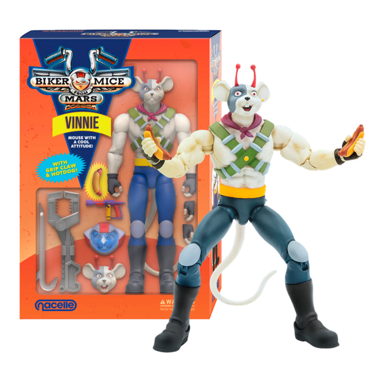 NACELLE - Biker Mice from Mars: Throttle + Vinnie + Modo (Figuras de 7" - Set de 3)