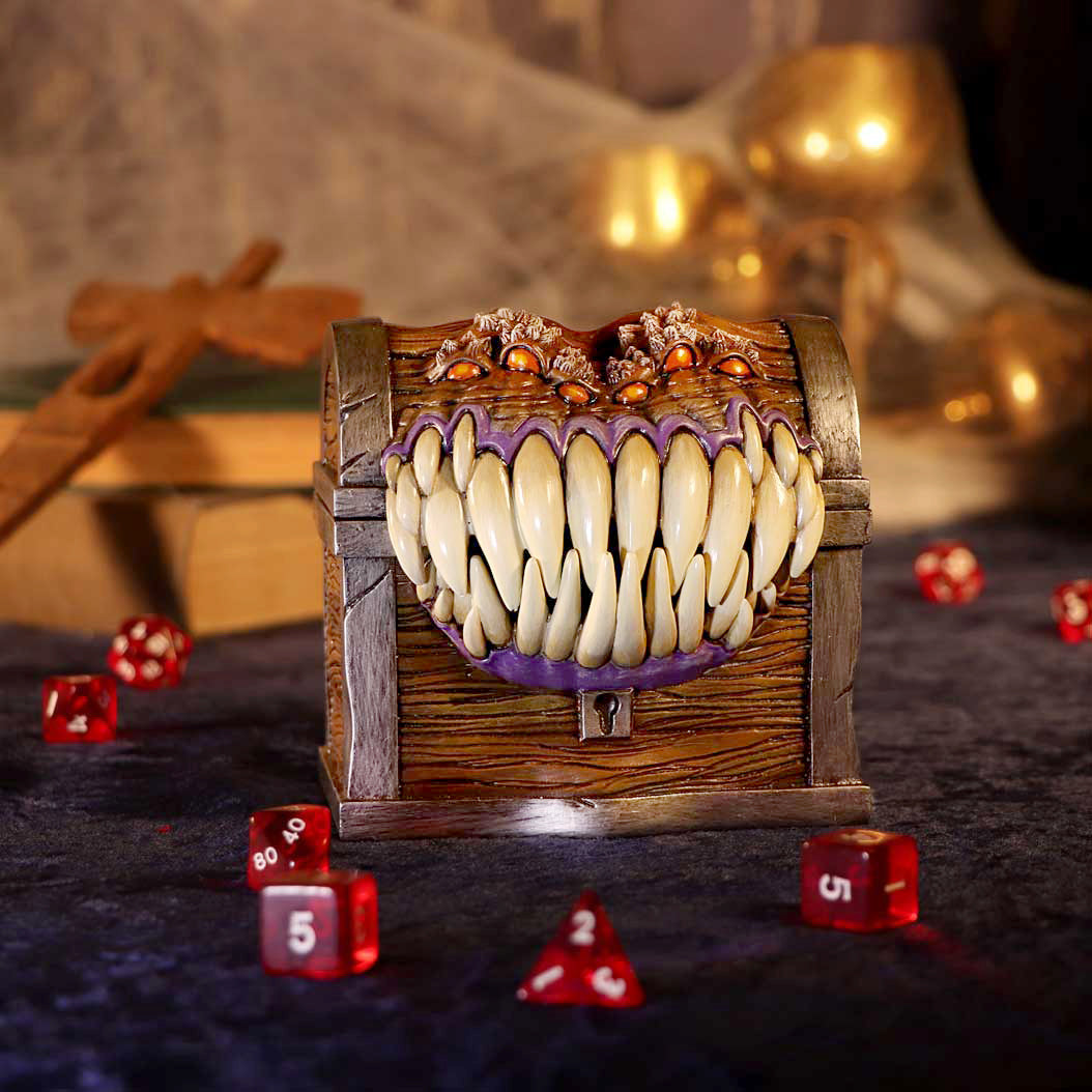 Nemesis Now - Dungeons and Dragons - Caja decorativa de 11.3cm - Mimic Dice Box