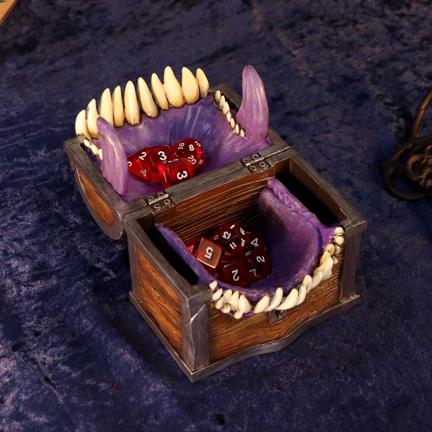 Nemesis Now - Dungeons and Dragons - Caja decorativa de 11.3cm - Mimic Dice Box