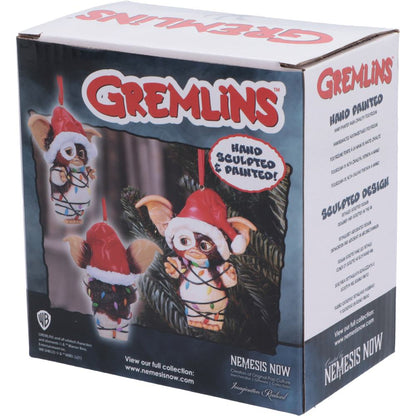 Nemesis Now - Gremlins - Ornamento colgante de 10cm - Gizmo in Fairy Lights