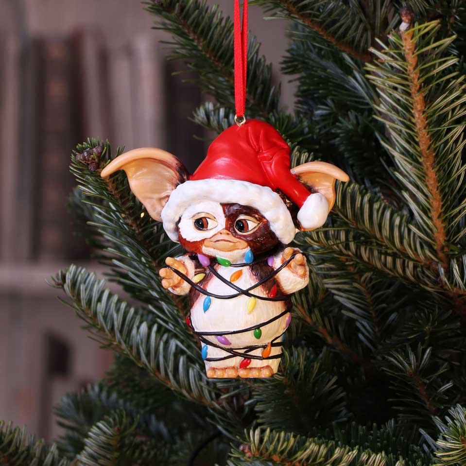 Nemesis Now - Gremlins - Ornamento colgante de 10cm - Gizmo in Fairy Lights