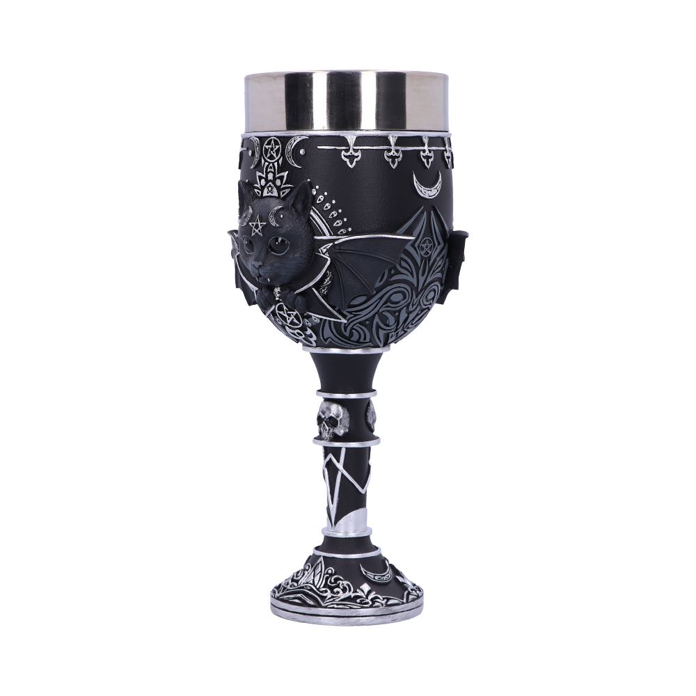 Nemesis Now - NN Core: Cult Cuties (gatos) - Goblet de 19.5cm - Malpuss (gato murcielago)