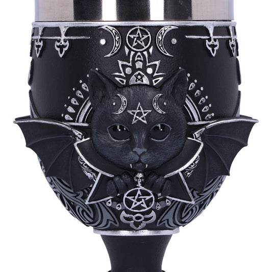 Nemesis Now - NN Core: Cult Cuties (gatos) - Goblet de 19.5cm - Malpuss (gato murcielago)