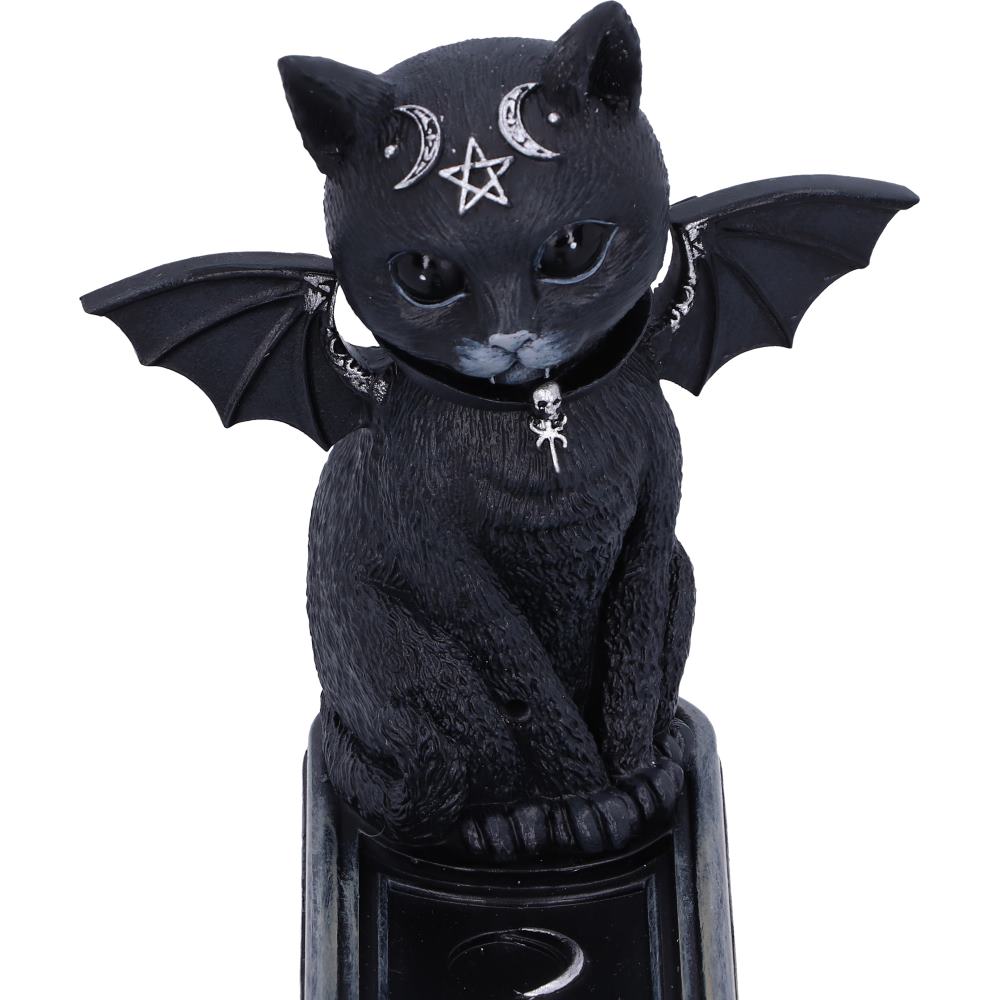 Nemesis Now - NN Core: Cult Cuties (gatos) - Quemador de incienso de 24cm - Malpuss incense holder (gato murcielago)