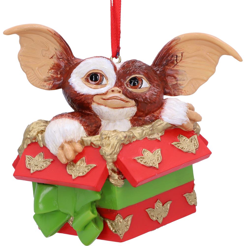 Nemesis Now - Gremlins - Ornamento colgante de 10cm - Gizmo Gift Wreath Hanging Ornament