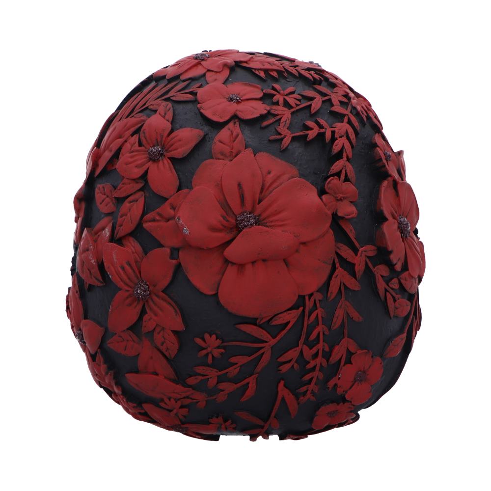 Nemesis Now - NN Core: Skulls - Adorno de 18.5cm - Age of Opium (calavera flores rojas)