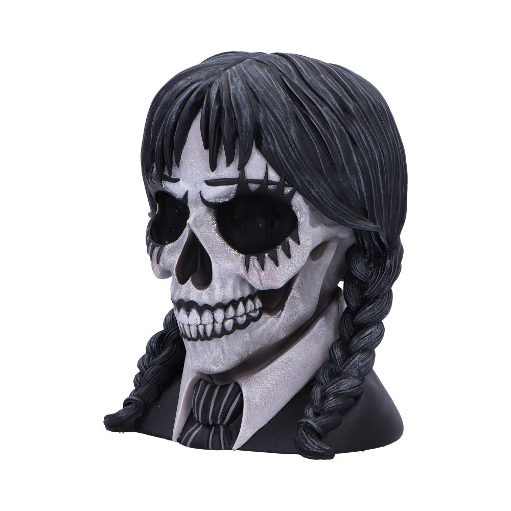 Nemesis Now - NN Core: Skulls - Adorno de 16cm - Dark Glare (trenzas)