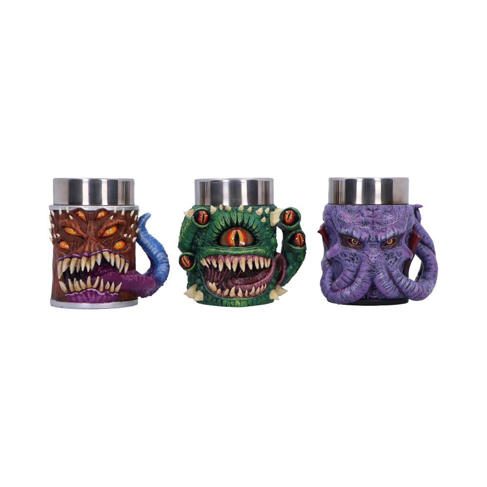 Nemesis Now - Dungeons and Dragons - Mini jarros de 8.8cm set x 3 - Mini Monster Tiny Tankards