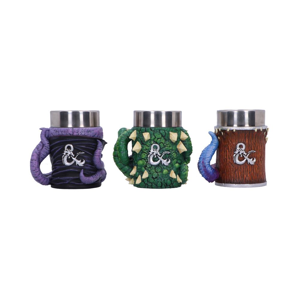 Nemesis Now - Dungeons and Dragons - Mini jarros de 8.8cm set x 3 - Mini Monster Tiny Tankards
